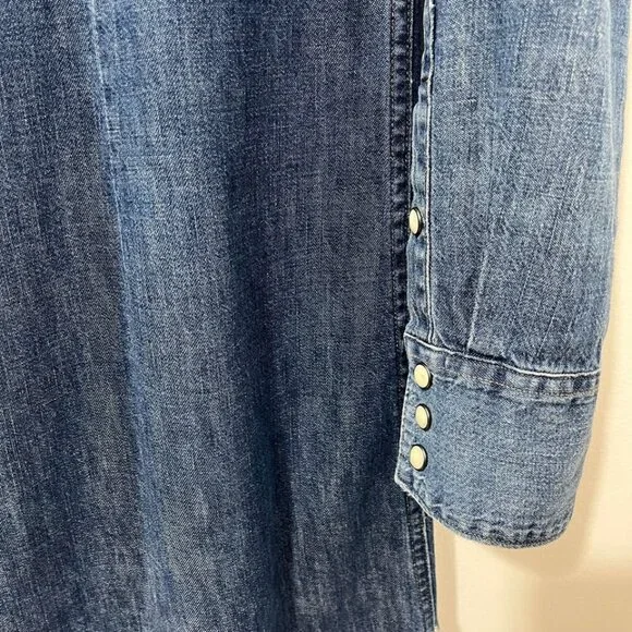 Polo Ralph Lauren Western Denim Knee Length Shirt Dress [size M] - Picture 5 of 12